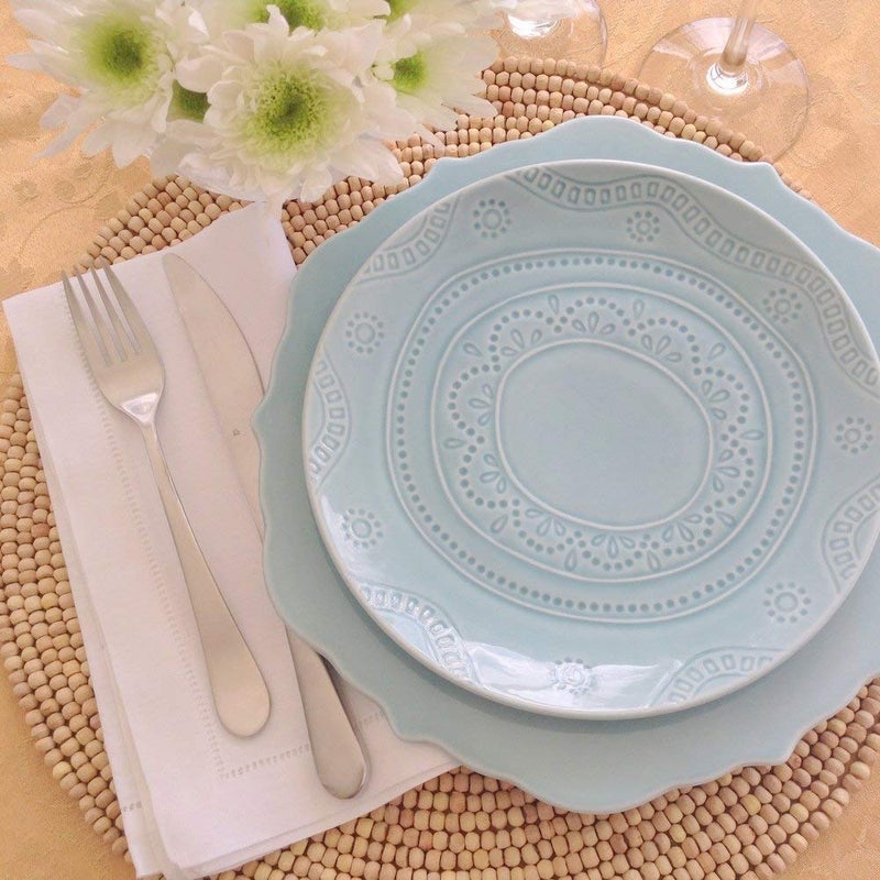 Minhcraft White Linen Hem Stitch Dinner Napkins - Set of 6 20"x20"-Ladder hemstitch 100% Linen Cloth Napkins - Image 4
